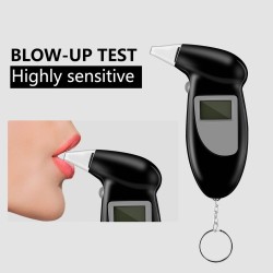 Pocket LCD Digital Alcohol Breath Analyzer Breathalyzer Tester Detector Black black