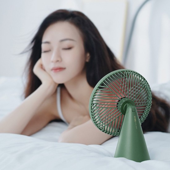 Portable 7 Blades Handheld Small Fan USB Charging Desktop Fan for Home Bedside green_Mobile Edition