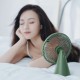 Portable 7 Blades Handheld Small Fan USB Charging Desktop Fan for Home Bedside green_Plug-in version