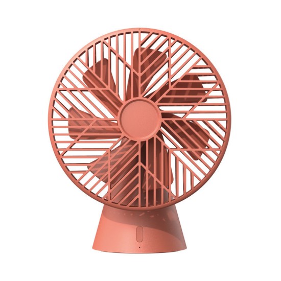 Portable 7 Blades Handheld Small Fan USB Charging Desktop Fan for Home Bedside red_Mobile Edition