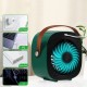 Portable Cooling Fan 3 Speeds Duration 4000mah Rechargeable Mute Air Cooler Fan Green