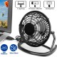 Portable Dc 5v Usb Mini  Fan 4 Blades Super Mute Silent Usb Powered Adjustable Angle Cooler Cooling Fan black