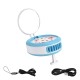 Portable Desktop MINI Fan with Mirror Cool Summer Phone Stand USB Charging Desk Fan,Blue blue