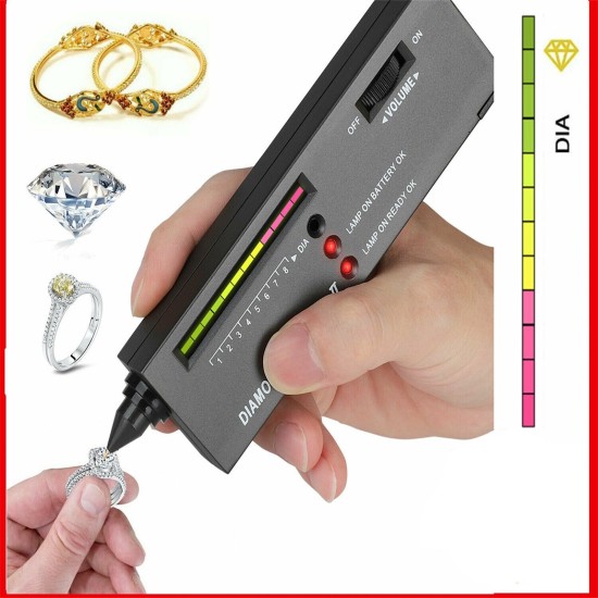 Portable Diamond Tester Selector Illuminated Jewelry Gemstone Testing Tool Kit Portable without Battery