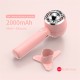 Portable Handheld Fan 2000mah High-capacity Battery Usb Rechargeable High-speed Mini Desktop Fan pink