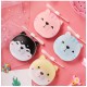 Portable Handheld Fan with LED Fill Light Makeup Mirror Mini USB Charging Fan Blue bear makeup mirror fan_8.5 * 3.5 * 10