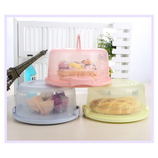 Portable Handheld PP Cake Box Durable Sealing No Deformation Cake Storage Box blue