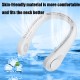 Portable Hanging Neck Fan USB Rechargeable 2000mah Bladeless Mute Fan Wireless Mini Electric Fan White