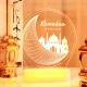 Portable Led Decorative Lights Eid Mubarak Night Light Ramadan Festival Decoration