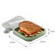 Portable Lunch  Box For Sandwich Take-out Lunch Box Student Office Worker Lunch Box Practical Food Container Transparent green