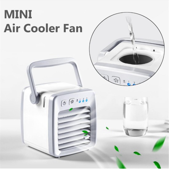 Portable Mini Air Conditioner Fan USB Arctic Cooling Home Office Personal Space Fan Cooler white