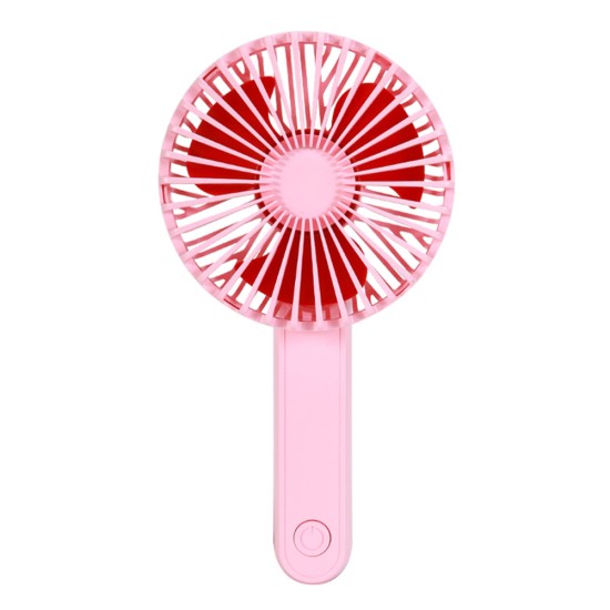 Portable Mini Fan Foldable Mute USB Power Rechargeable Hand Bar Fans Pink_8.3cm * 5cm * 16.5cm