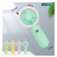 Portable Mini Fan Usb Rechargeable Handheld 3 Speeds Cooling Fan Night Light Random Color bear