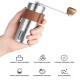 Portable Mini Hand  Coffee  Grinder  Machine Adjustable Setting Stainless Steel Manual Coffee Bean Mill For Home Office Outdoor Hiking Medium upgrade brown