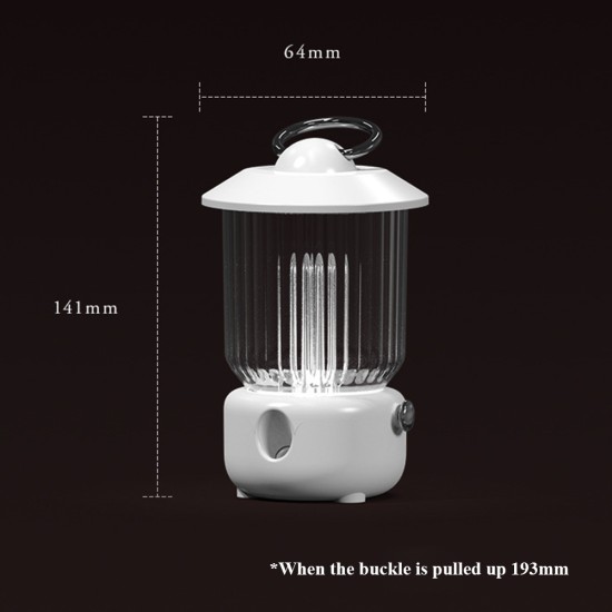 Portable Mini Kerosene Lamp Humidifier Home Creative Retro Night Light with Handle Multifunctional White