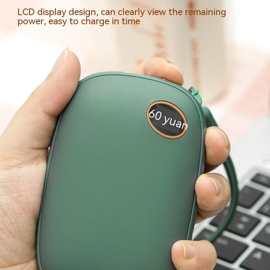 Portable Mini Usb Hand Warmers 3 Levels Temperature Adjustable Rechargeable Hands Heater Mobile Power Bank Green