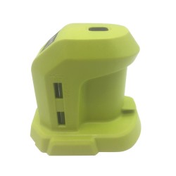 Portable Power Source Li-ion with Lighting Dual Usb Output+ Dc Output for Ryobi P743 18v 14.4v One+ Green