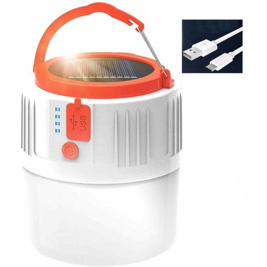 Portable Rechargeable Solar Led Camping  Light Lantern Hiking Tent Lamp Emergency Lamp USB type 80w