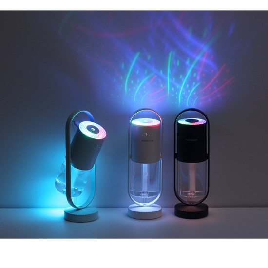 Portable USB Mini LED 7 Colors Change Night Light Air Humidifier Purifier Navy blue