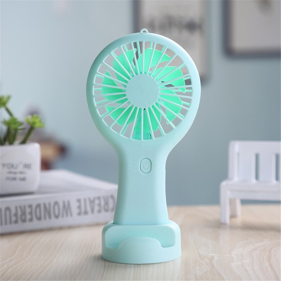 Portable Usb Mini  Fan With 3 Adjustable Speeds Handheld Ultra-quiet Student Office Cute Cooling Fans green