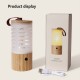 Portable Wooden Night Light Led Stepless Dimming Usb Rechargeable Atmosphere Lamp for Outdoor Camping Hiking