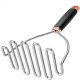 Potato Masher Stainless Steel Wavy Wire Potato Masher Household Kitchen Vegetable Fruit Press Mud Pusher gold