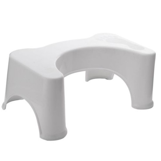 Potty Help Prevent Constipation Bathroom Toilet Aid Squatty Step Foot Stool for Elderly Children Pregnant Women White_40x26.5x17cm;white