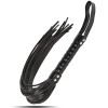 Premium Flogger Erotic Whip BDSM SM Adult Sex Games Black leather - braided handle Premium Flogger Erotic Whip BDSM SM Adult Sex Games Black leather - braided handle