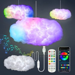 RGB Led Colorful Cloud Light Kit with Remote Control Usb Powered Adjustable Brightness