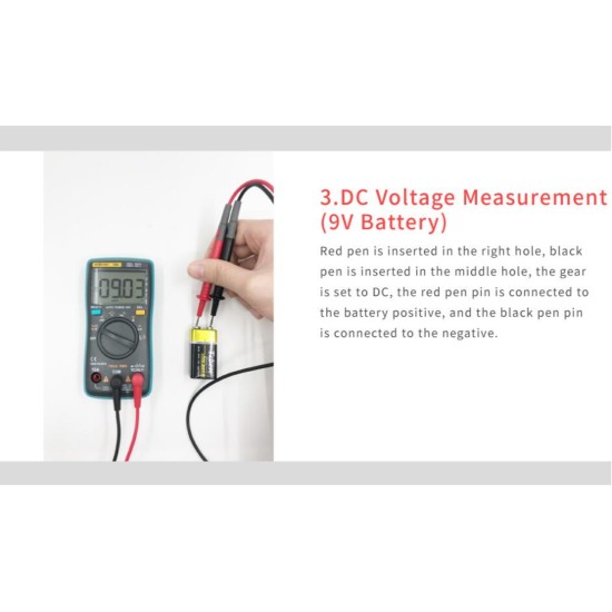 RICHMETERS Digital Multimeter 6000 counts Backlight AC DC Ammeter Voltmeter RM100