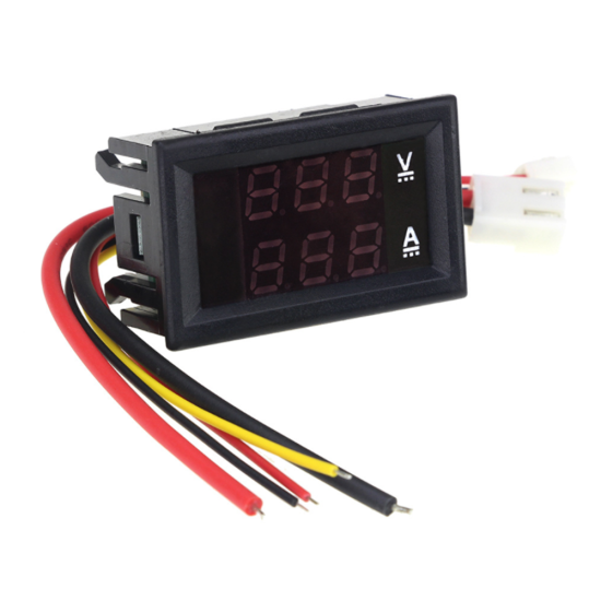 Red Blue 10A Dc0-100v 10a Led Dc Dual Display Digital Voltage Current Meter