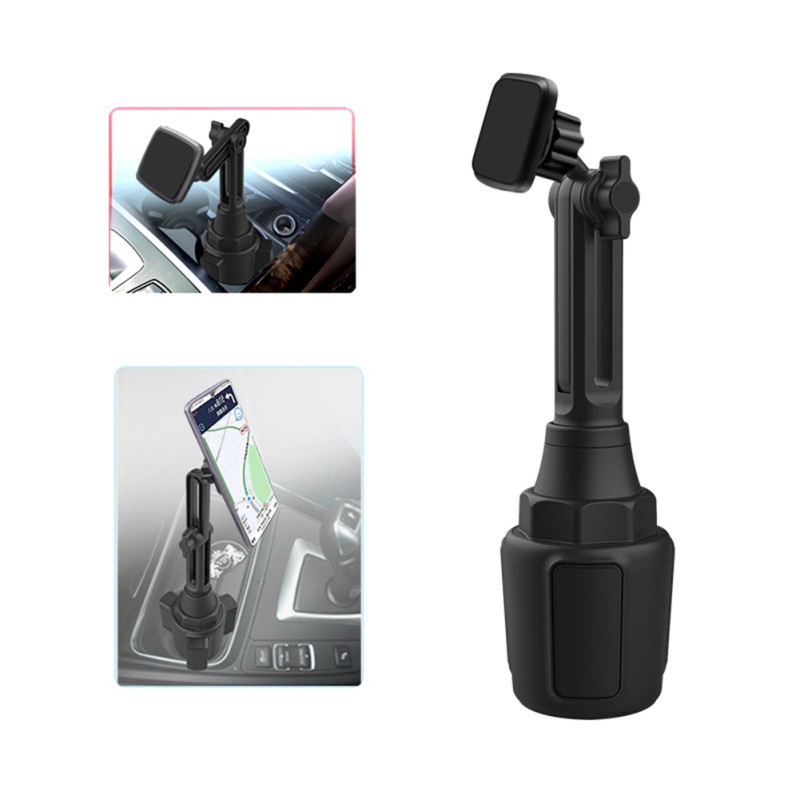 Retractable Mobile Phone Bracket Rotating Magnetic Phone Holder Stand Black Retractable Mobile Phone Bracket Rotating Magnetic Phone Holder Stand Black