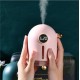 Retro Air Humidifier Mini USB Rechargeable Night Light for Home Office Dark green