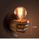 Retro Creative Fist Shape Wall Light E27 Lamp Holder Industrial Style Wall Lamp Restaurant Dinning Hall Living Room Cafe Bar Decoration Right hand