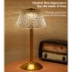 Retro Led Table Lamp Rechargeable Crystal Lampshade Touch Sensor Night Light Touch 3-color model