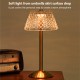 Retro Led Table Lamp Rechargeable Crystal Lampshade Touch Sensor Night Light Touch 3-color model