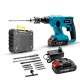 Rotary Hammer Drill Kit Wireless Electric Impact Drill Heavy Duty Demolition Hammer Tool EU Plug