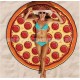 Round Shape Chiffon Beach Towel for Outdoor Camping Mat Pizza_Chiffon (80g)