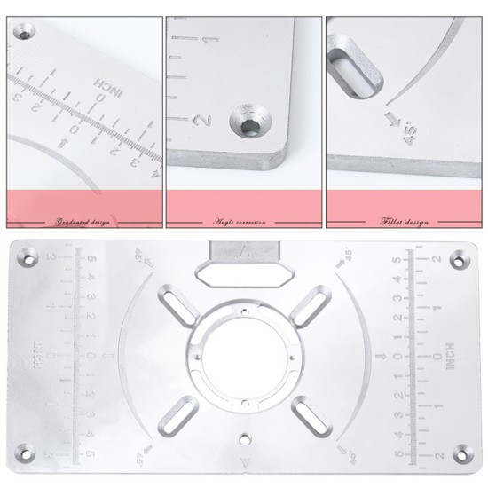 Router Table Insert Plate Aluminum Alloy Milling Trimming Machine