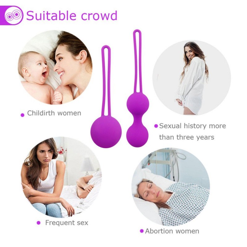 Safe Silicone Kegel Ball Vaginal Tight Exercise Ben Wa Ball Female Small Ball 3pcs/set Safe Silicone Kegel Ball Vaginal Tight Exercise Ben Wa Ball Female Small Ball 3pcs/set