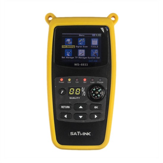 Satlink Ws-6933 Digital  Satellite  Finder 2.1-inch Lcd Display Screen Dvb-s2 Satellite Probe Meter Support Disseqc 1.0/1.1 And 22khz Tone AU plug