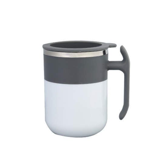 Self Stirring Coffee Mug Mixing Stainless Steel Cup for Office Home Coffee Tea Milk Drink black