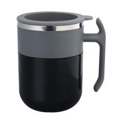 Self Stirring Coffee Mug Mixing Stainless Steel Cup for Office Home Coffee Tea Milk Drink black