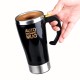 Self-stirring  Cup Stainless Steel 450ml Ultra-quiet Electric Automatic Blending Coffee Cup Black