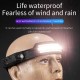 Sensor Cob Led Headlamp Outdoor Usb Charging Flashlight Torch Head Band Lamp Riding Multi-function White Light