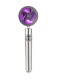 Shower Head Multi-color Water Saving Flow Detachable 360 Rotating High Pressure Nozzle with Turbo Fan Purple