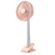 Silent Mini Fan Electric USB Charging Telescopic Stand Fan for Home Office Pink