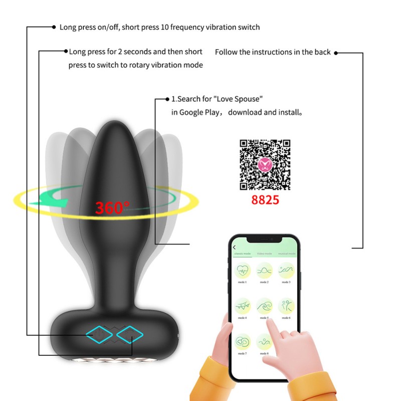 Silicone Anal Plug Vibrator 9 Vibration Modes Remote Control Butt Plug Prostate Massager RC version Green Silicone Anal Plug Vibrator 9 Vibration Modes Remote Control Butt Plug Prostate Massager RC version Green