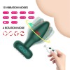 Silicone Anal Plug Vibrator 9 Vibration Modes Remote Control Butt Plug Prostate Massager RC version Green Silicone Anal Plug Vibrator 9 Vibration Modes Remote Control Butt Plug Prostate Massager RC version Green