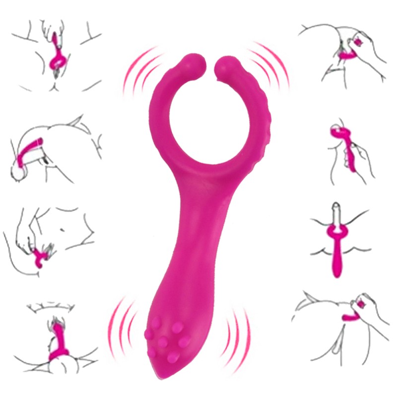 Silicone G spot Stimulate Vibrators Dildo Nipple Clip Adults Sex Toys for Women Men Couple Rose red Silicone G spot Stimulate Vibrators Dildo Nipple Clip Adults Sex Toys for Women Men Couple Rose red